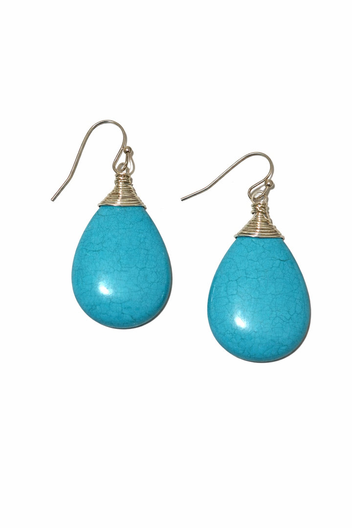 Turquoise Howlite Earrings