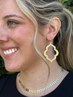 CJ Large Hammered Gold Earrings