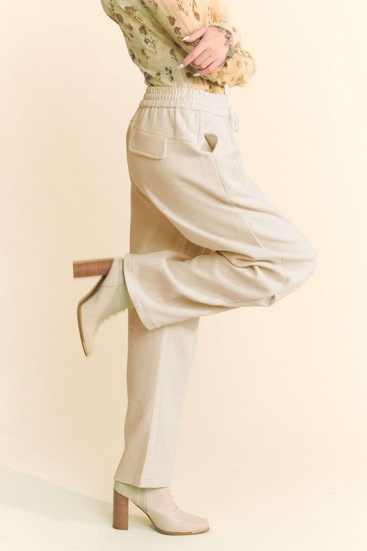 Davi & Dani Drawstring Wide Leg Sweatpants