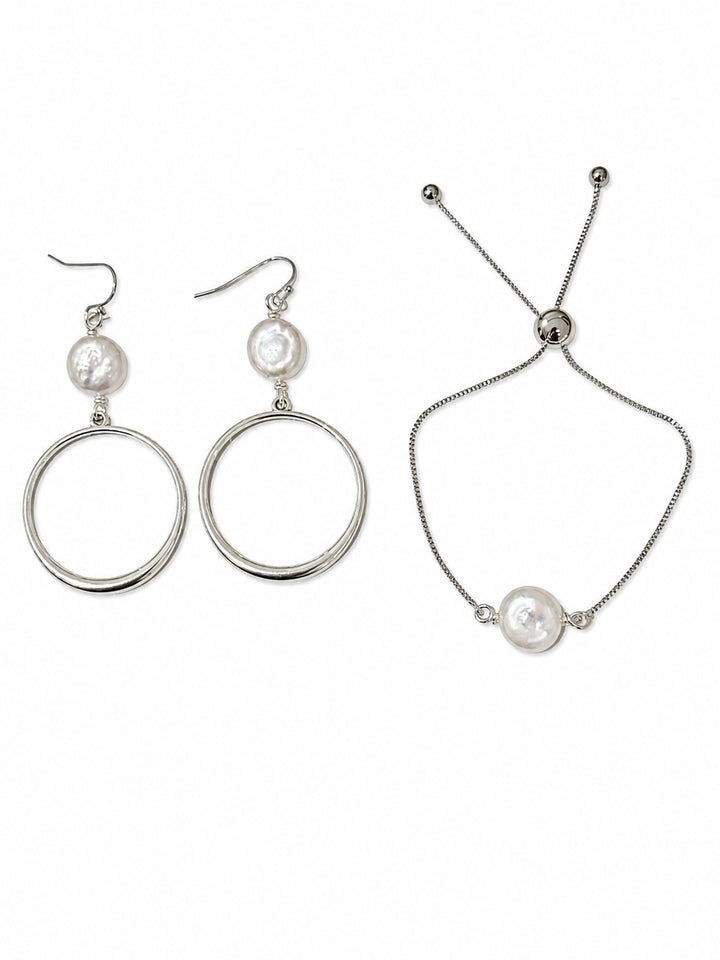 Ella Pearl Bracelet & Earrings