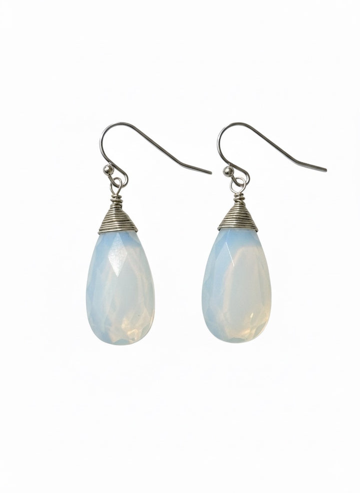 Annie Gemstone Earrings Silver