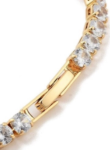 Jessie CZ Tennis Bracelet Gold 4mm