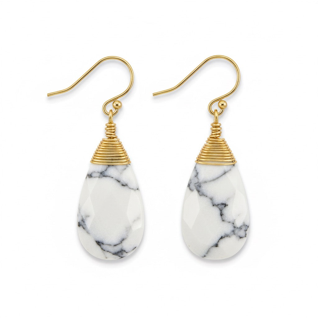 Annie Gemstone Earrings-Gold