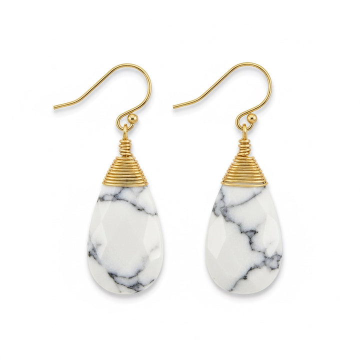 Annie Gemstone Earrings-Gold