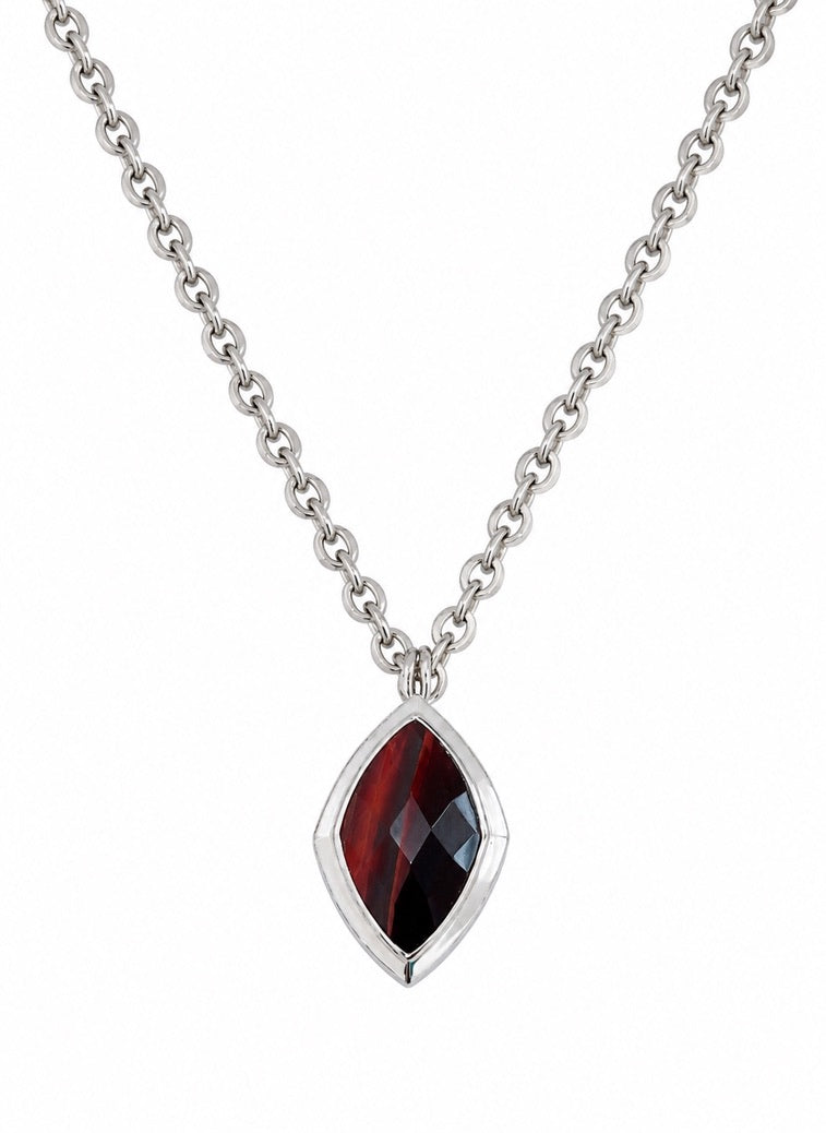 ELLE Sterling Silver Tiger Eye Pendant