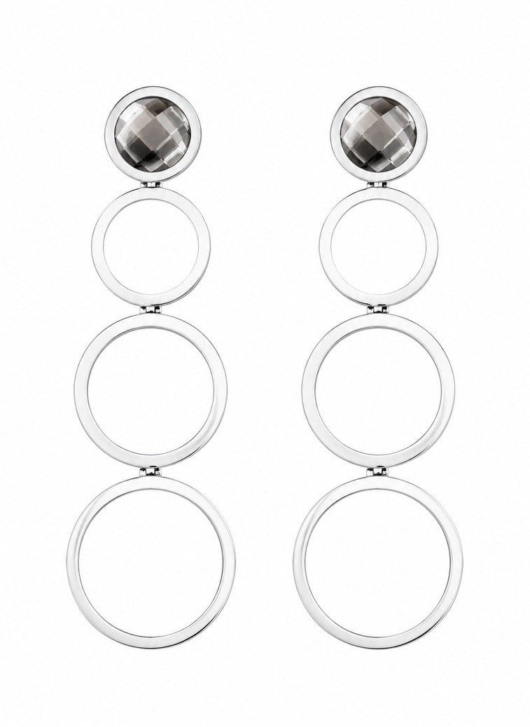Elle Brand Sterling Silver Circles Earrings