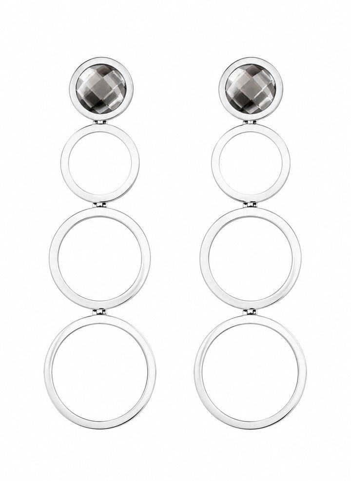 Elle Brand Sterling Silver Circles Earrings