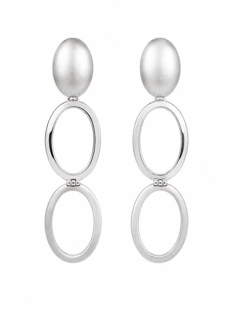 Elle Brand Sterling Silver Circles Earrings