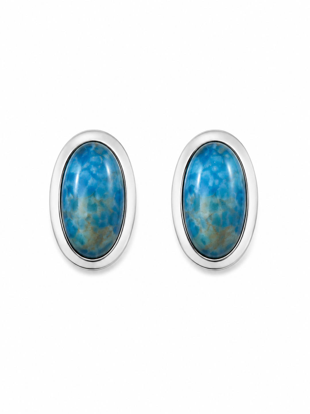 ELLE Sterling Silver Gemstone Earring Studs