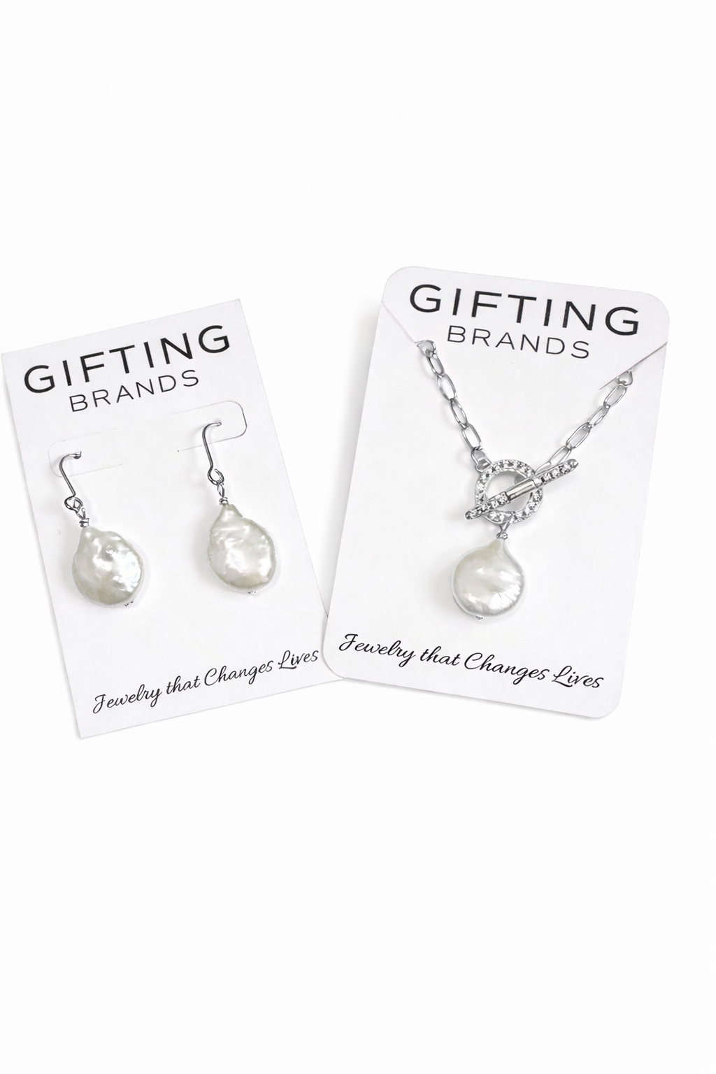 Krysta Pearl 2 pc set in Gold or Silver