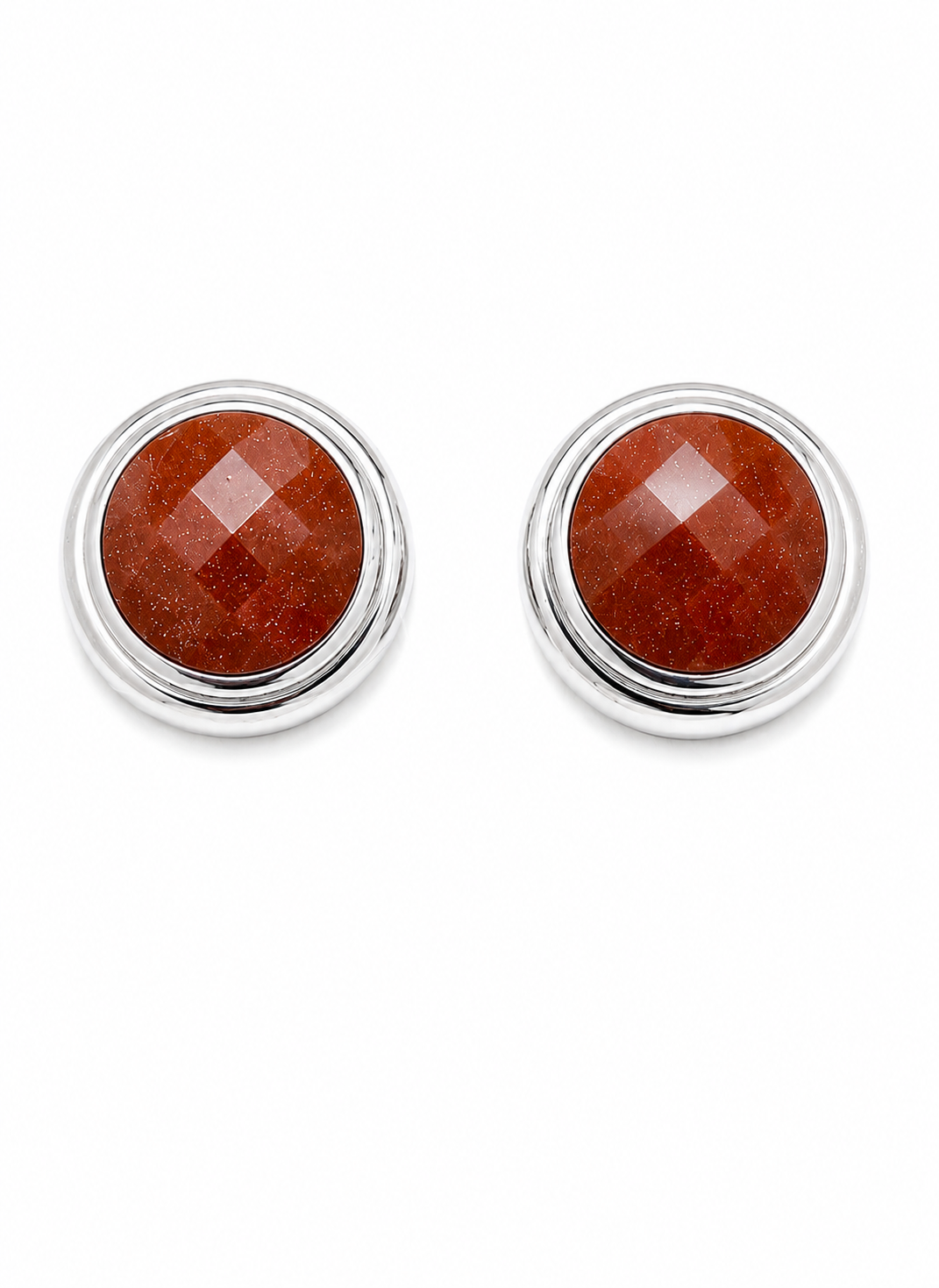 ELLE Sterling Silver Gemstone Earring Studs