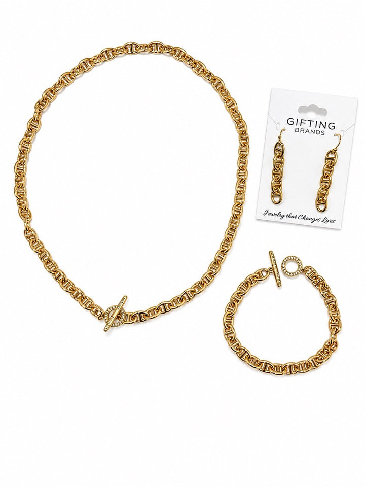 Mariner 3 piece Set Necklace, Earrings, Bracelet