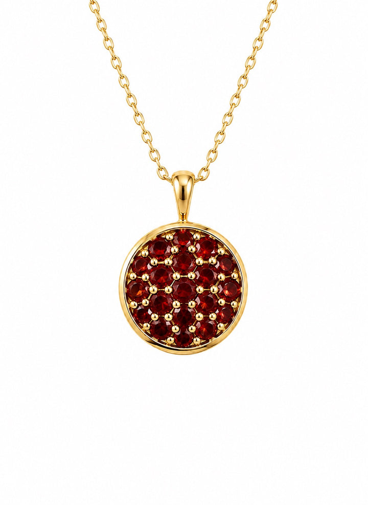 Genuine Gemstone 18K Gold Over Sterling Silver Pendant Necklace