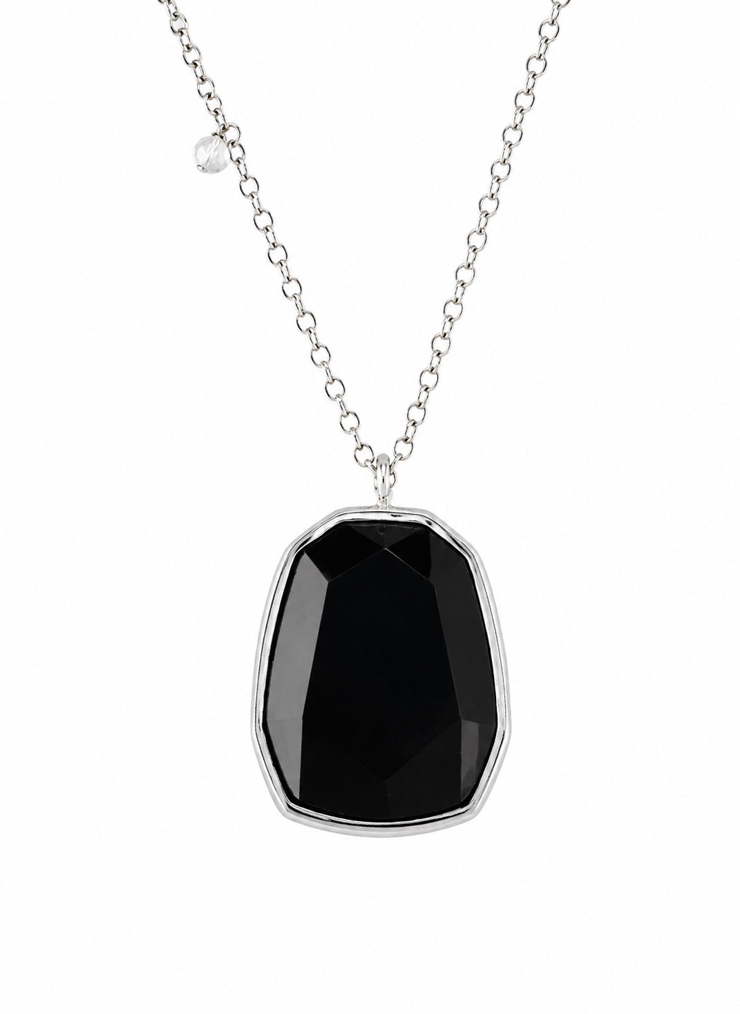 ELLE Sterling Silver Black Onyx Necklace