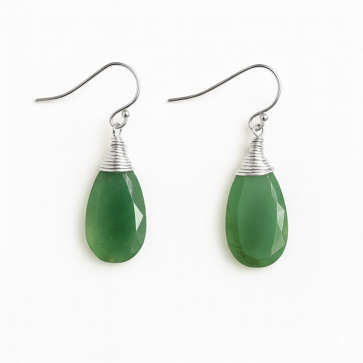 Annie Gemstone Earrings Silver