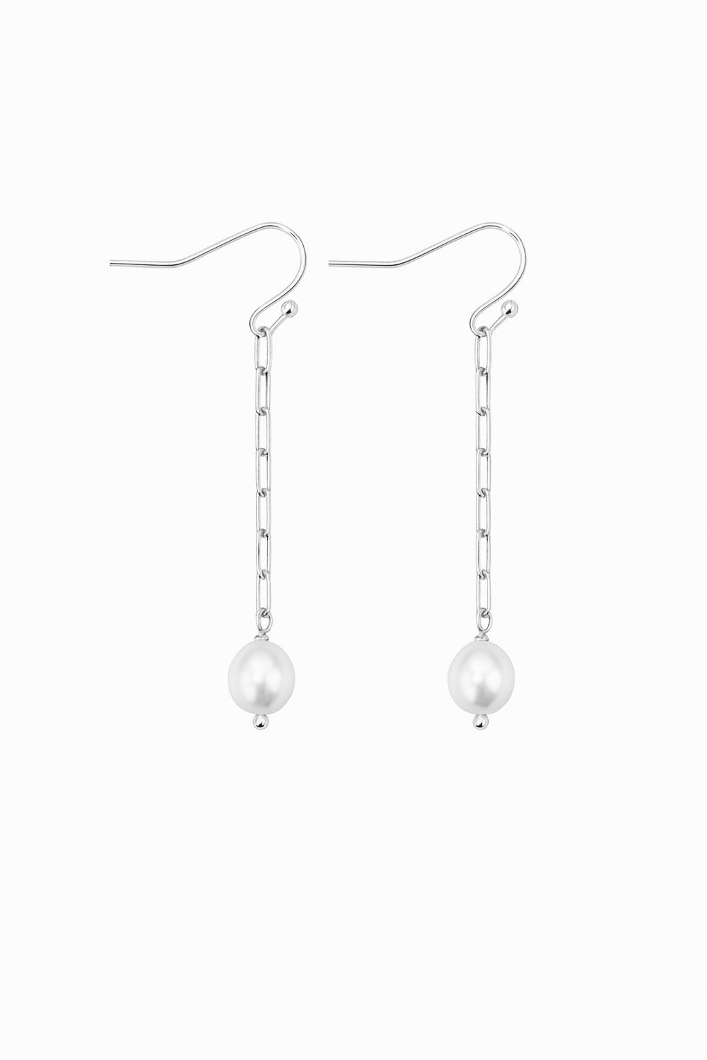 Devi Pearl Paperclip Earrings