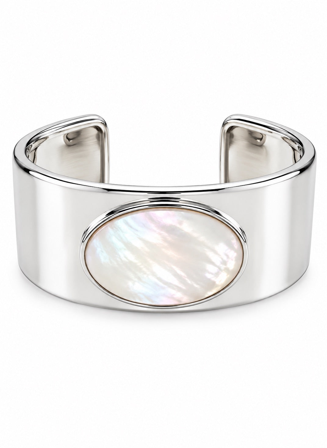 Elle Sterling Silver Oval Bracelet Mother of Pearl