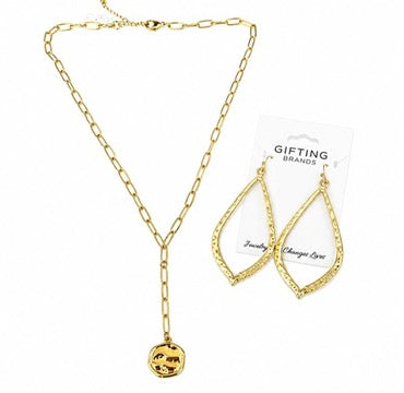 Laurie Gold Earrings & Necklace set