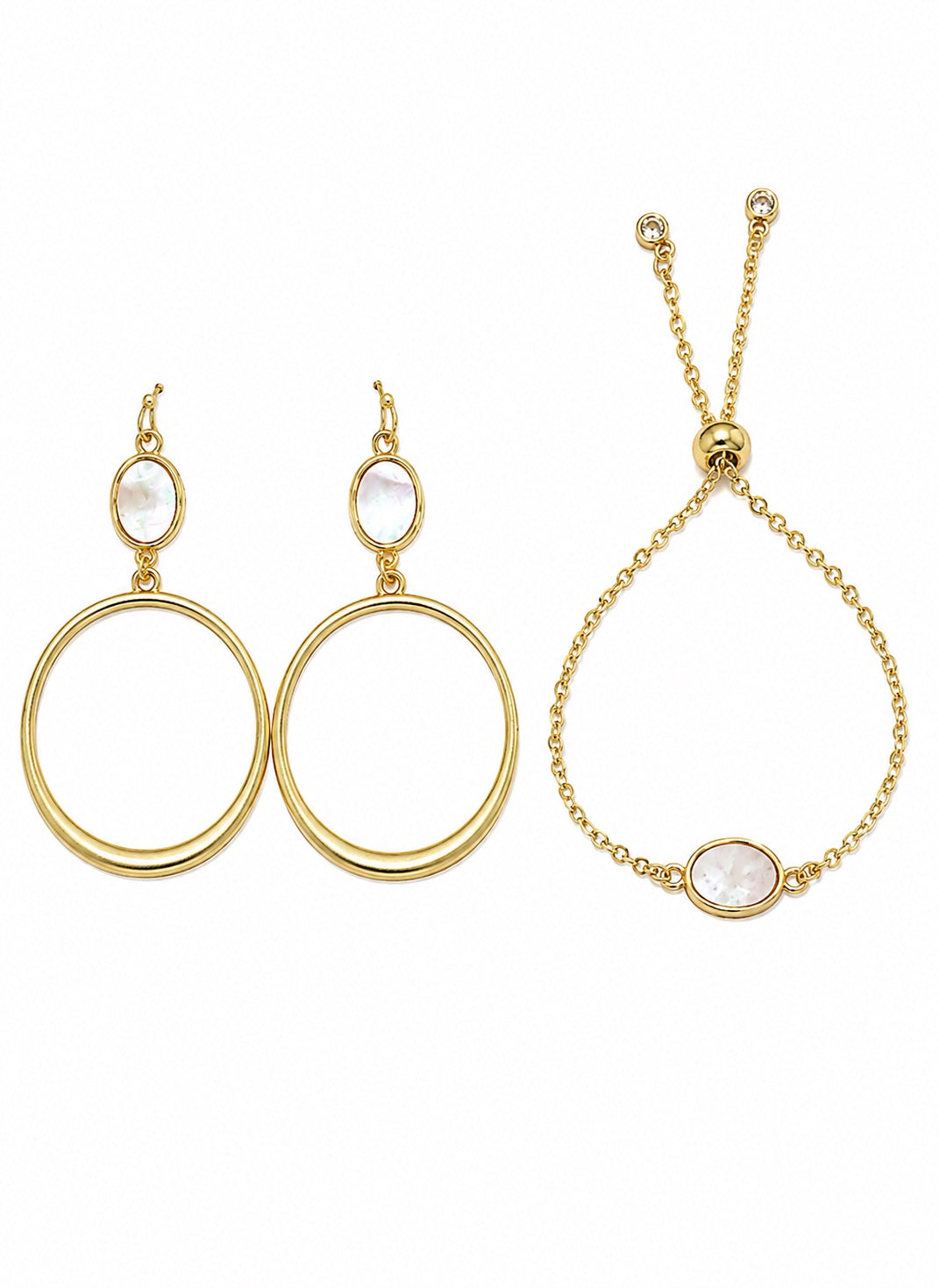 Stella Mother of Pearl Bracelet & Earrings  2pc set