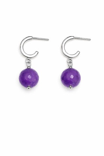 Amethyst & Silver drop Earrings
