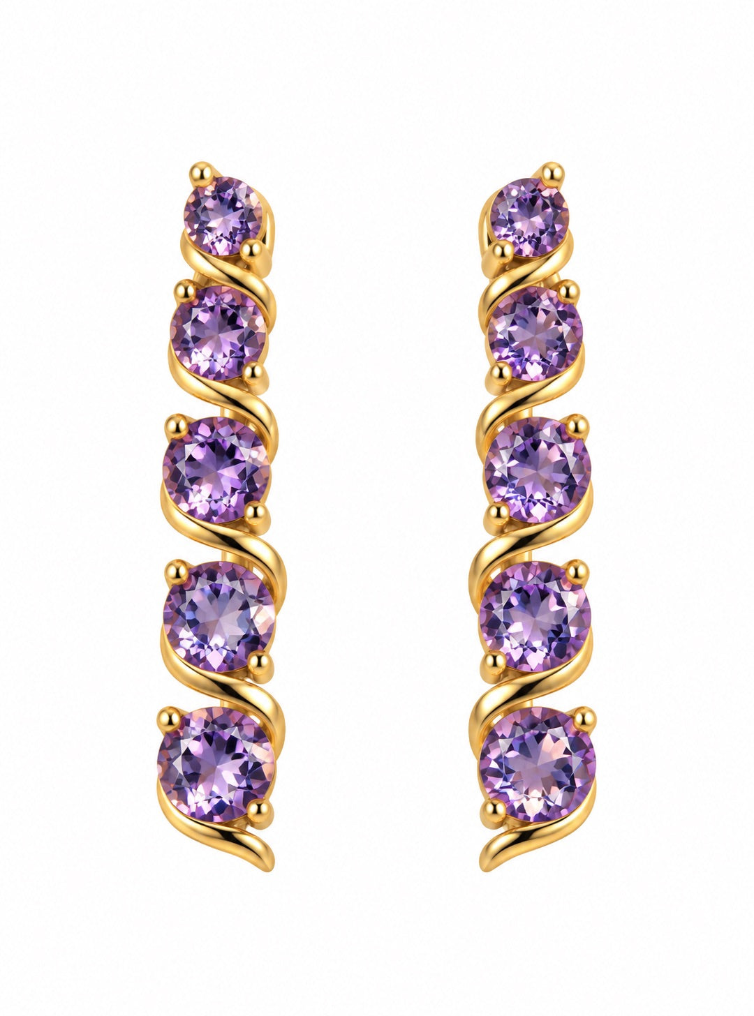 Morgan & Paige Gemstone Earrings 18K Gold Plated over Sterling Silver