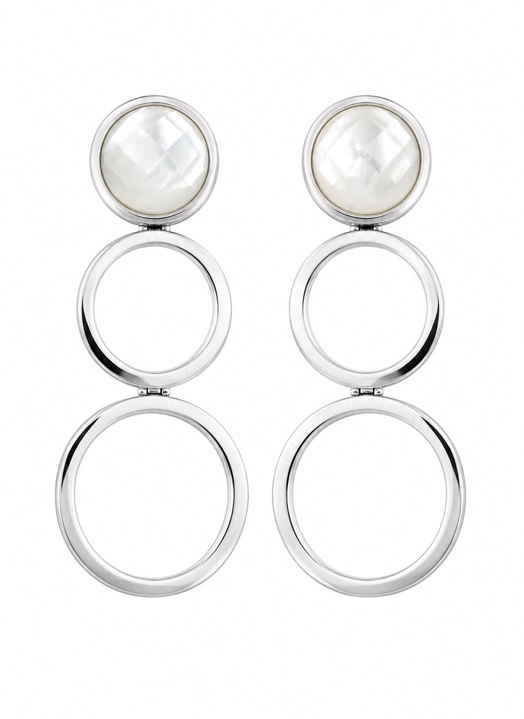 Elle Brand Sterling Silver Circles Earrings