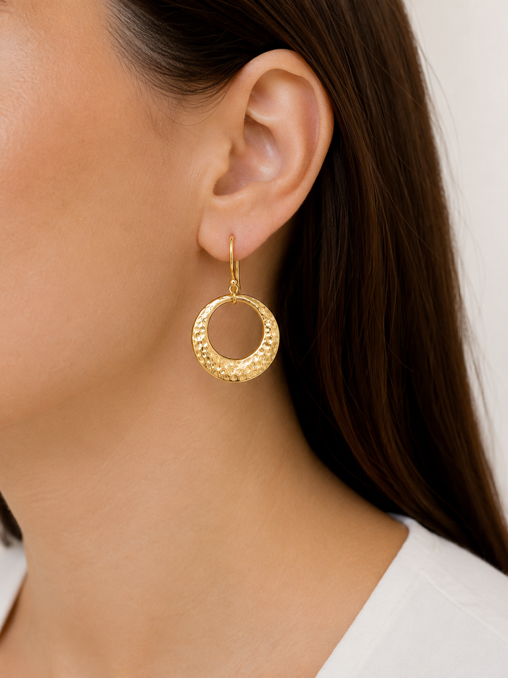 ELLE 18K Gold Vermeil Hoop Earrings