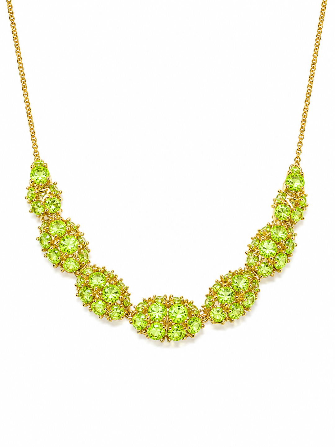Morgan & Paige Genuine Peridot Necklace 18K Gold Plated over Sterling Silver