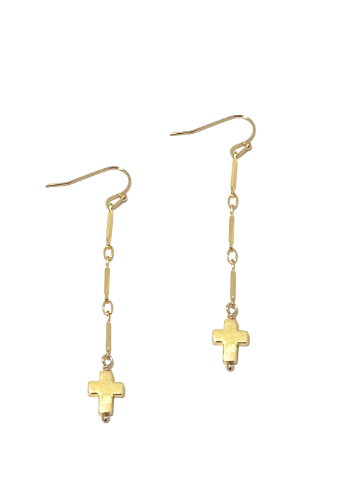 Gracie Gold Cross Earrings