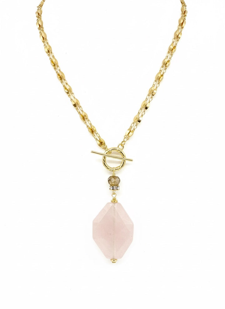 Renee Rose Quartz Necklace