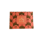 Crown Print Card Case - Coral