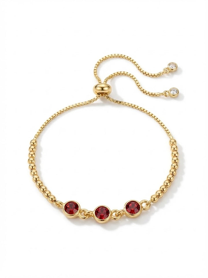 2pc Set Perry Street Ruby Crystal Earrings & Bracelet