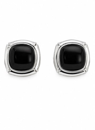 ELLE Sterling Silver Earrings Black Onyx Earrings