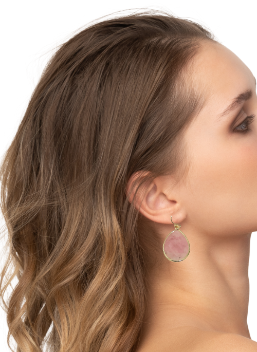 Amee Rose Quartz Earrings - Gifting Brands