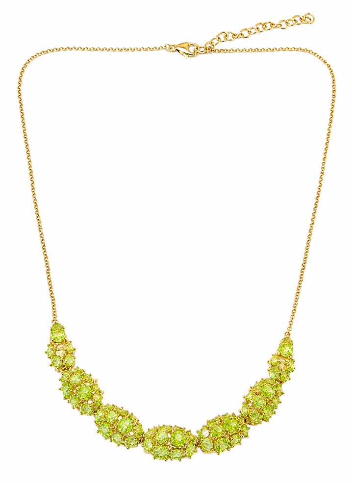 Morgan & Paige Genuine Peridot Necklace 18K Gold Plated over Sterling Silver
