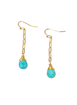 Olivia Turquoise paperclip Earrings