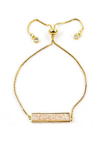 Bethany Druzy Bar Bracelet in Gold