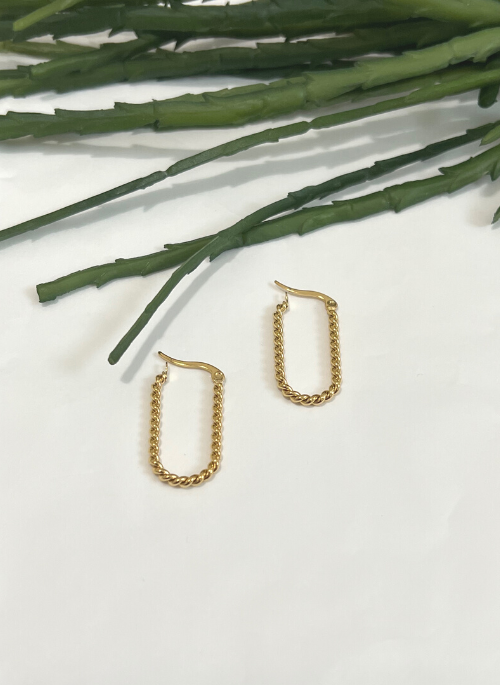 Elle Twisted Hoops in Gold