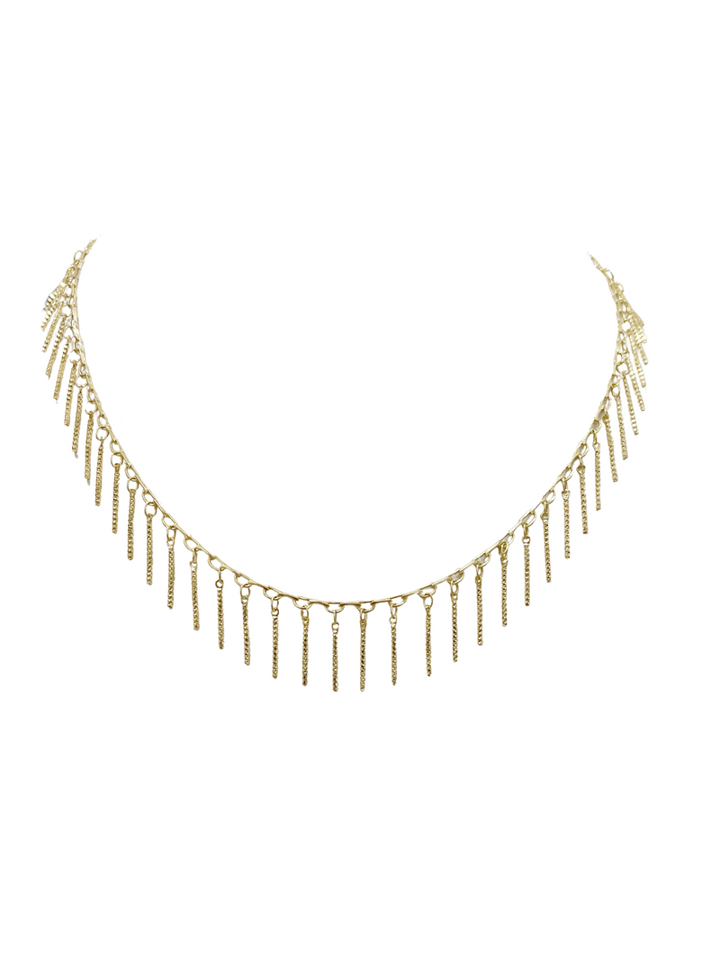 Shea Fringe Necklace Gold