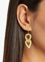 Link Drop Earrings Gold