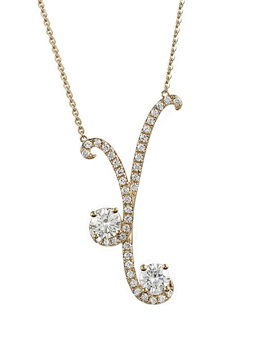 Forever Brilliant Moissanite 1.63ct Fashion Necklace in 14k Gold