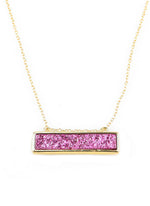 Bethany Druzy Bar Necklace in Gold