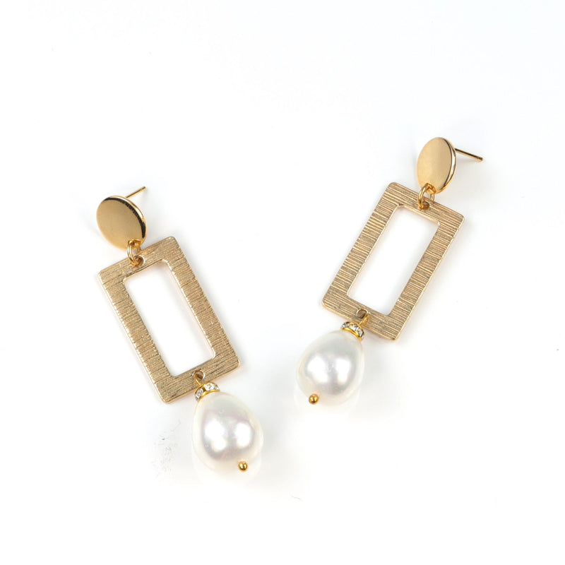Jana Gold and Pearl Earrings