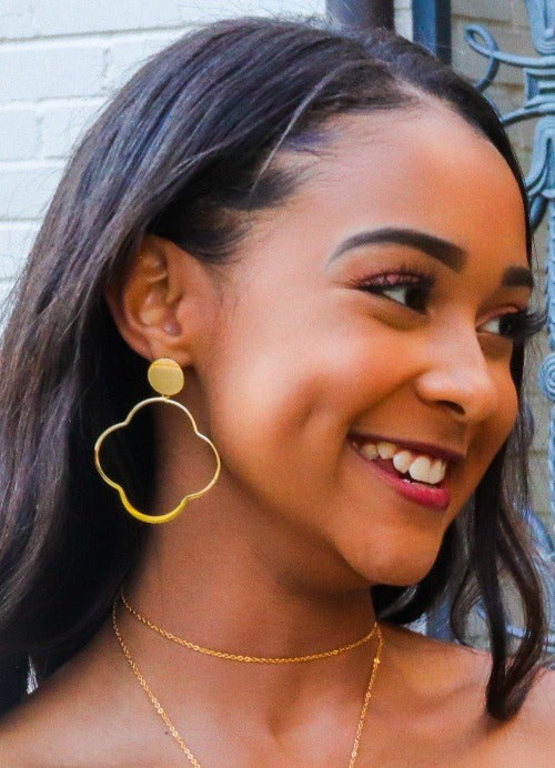 Elena Gold Statement Hoop Earrings - Gifting Brands