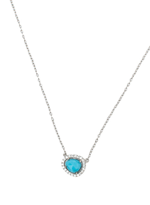 Baby Turquoise Necklace Sterling silver - Gifting Brands