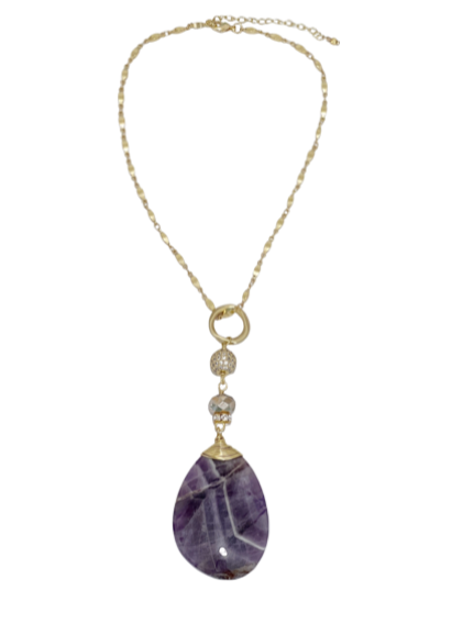 Amethyst & Gold Necklace