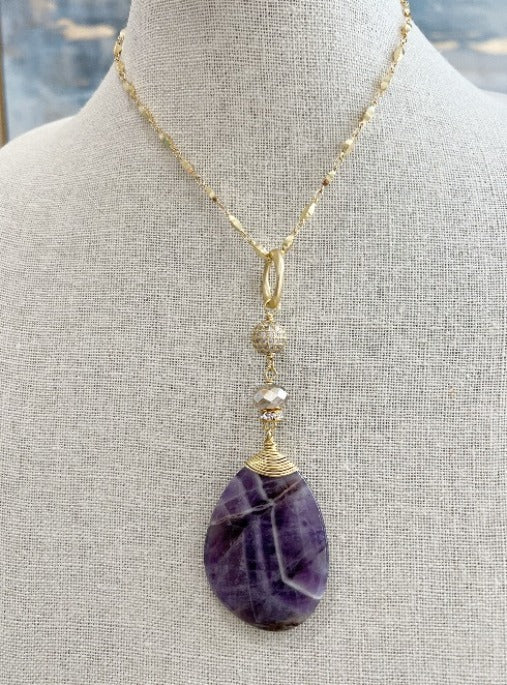 Amethyst & Gold Necklace