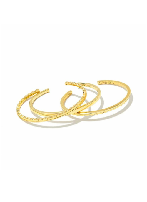 Quinn 3pc Cuff Bracelet Set Gold - Gifting Brands